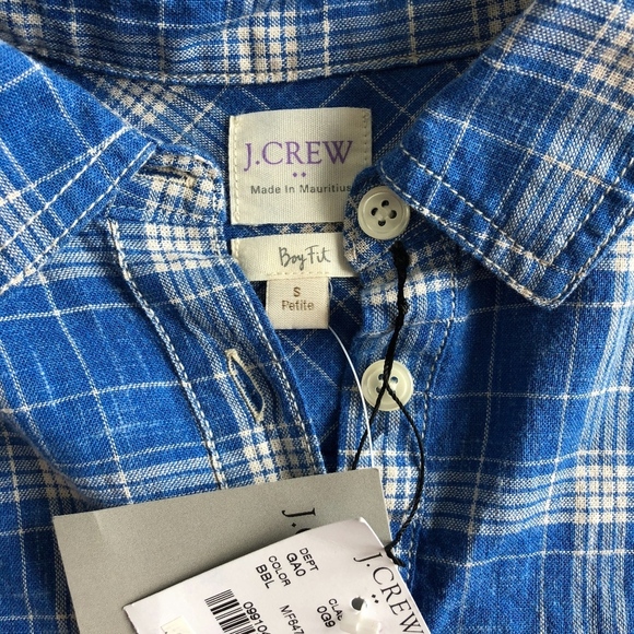 J Crew Petite homespun popover shirt in boy fit. S - Picture 3 of 5